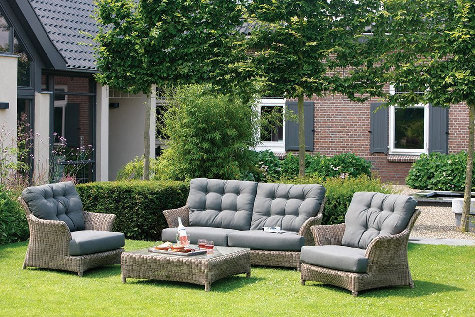 Valentine Loungeset Wicker 4 Seasons Outdoor - Fonteyn biedt de beste